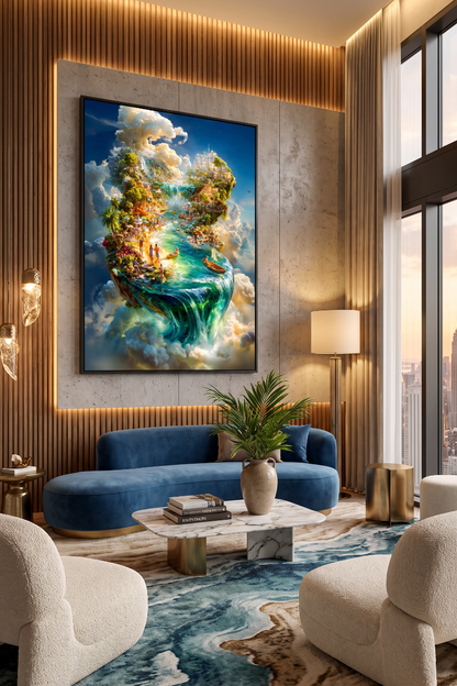 Art Print Alex Bush AI - Voyage Through Unseen Landscapes