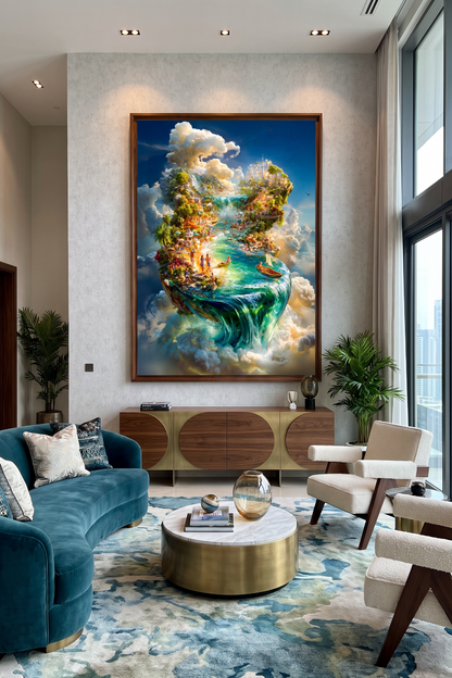 Art Print Alex Bush AI - Voyage Through Unseen Landscapes