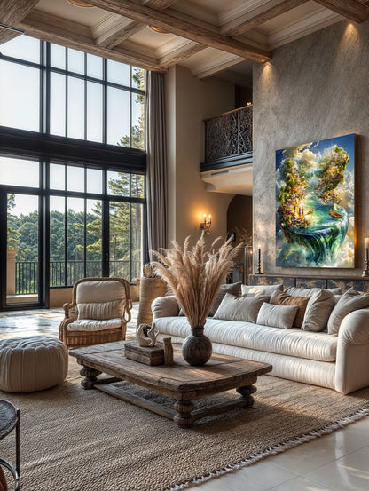 Art Print Alex Bush AI - Voyage Through Unseen Landscapes
