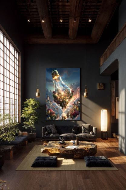 Art Print Alex Bush AI - Beyond the Stacks of Space