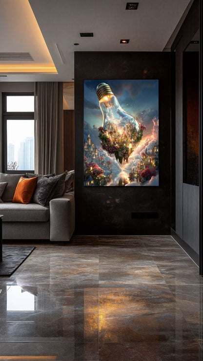 Art Print Alex Bush AI - Beyond the Stacks of Space