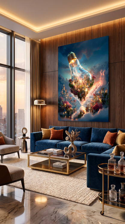 Art Print Alex Bush AI - Beyond the Stacks of Space