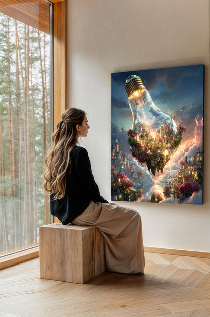 Art Print Alex Bush AI - Beyond the Stacks of Space