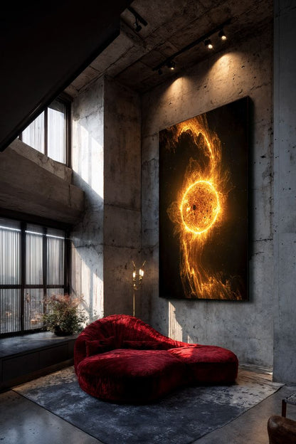 Art Print Aquila Vision AI - Golden Galaxy