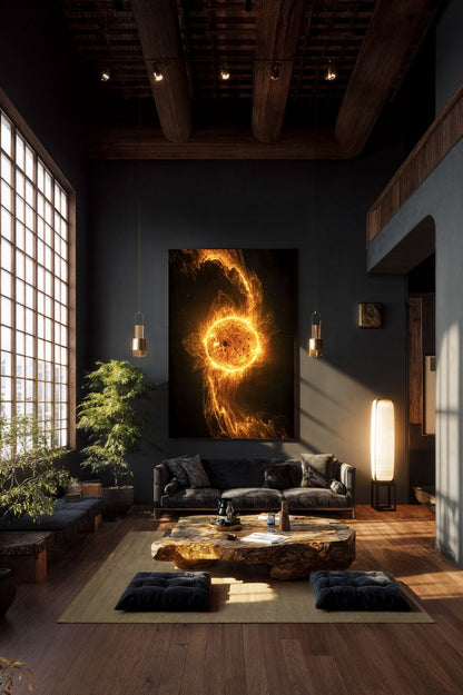 Art Print Aquila Vision AI - Golden Galaxy