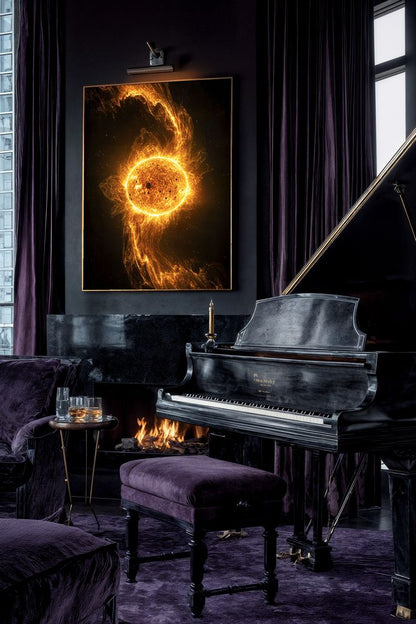 Art Print Aquila Vision AI - Golden Galaxy