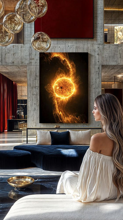 Art Print Aquila Vision AI - Golden Galaxy