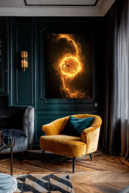 Art Print Aquila Vision AI - Golden Galaxy