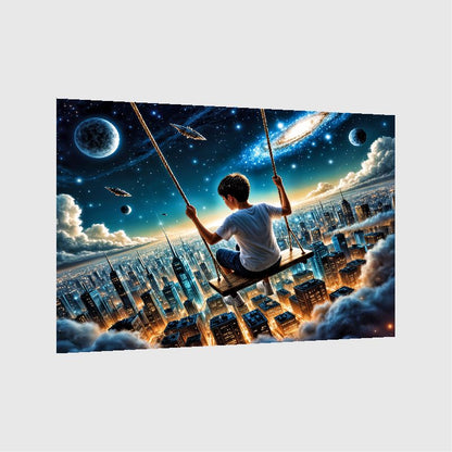 Art Print Aquila Vision AI - Above the City