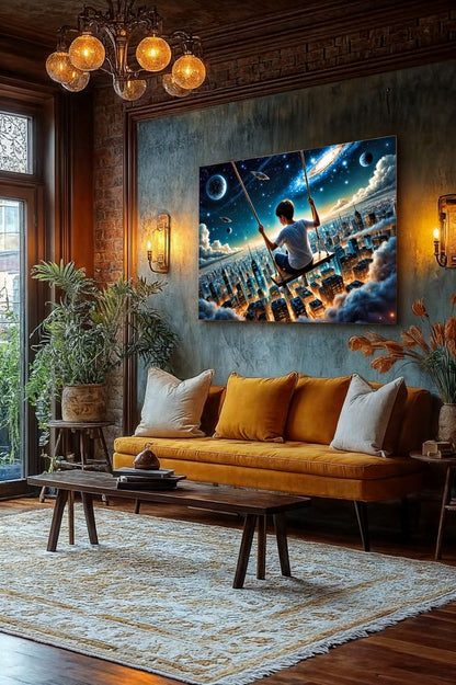 Art Print Aquila Vision AI - Above the City