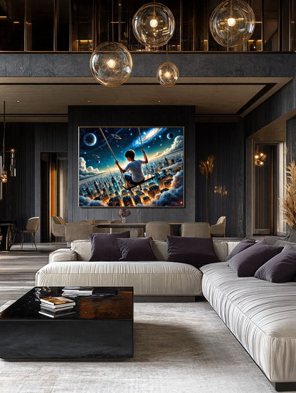 Art Print Aquila Vision AI - Above the City