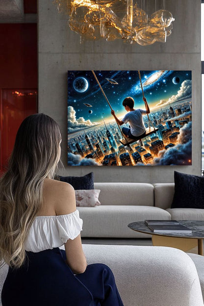 Art Print Aquila Vision AI - Above the City