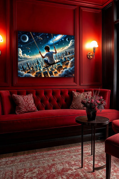 Art Print Aquila Vision AI - Above the City