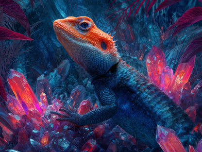 Art Print wAIld Life - Keeper of the Crimson Crystals
