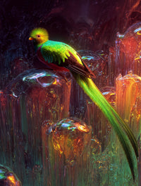 Art Print wAIld Life - Perched on Melted Rainbows