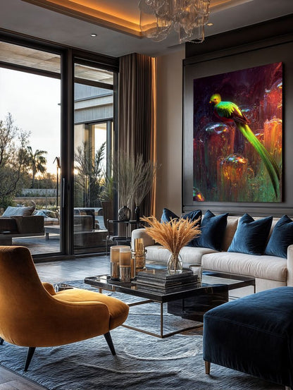 Art Print wAIld Life - Perched on Melted Rainbows