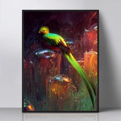 Art Print wAIld Life - Perched on Melted Rainbows
