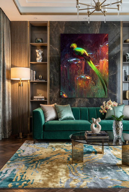 Art Print wAIld Life - Perched on Melted Rainbows