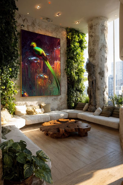 Art Print wAIld Life - Perched on Melted Rainbows