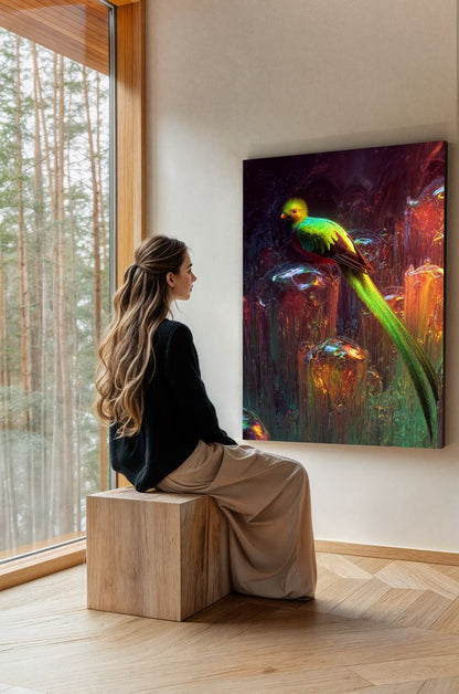 Art Print wAIld Life - Perched on Melted Rainbows