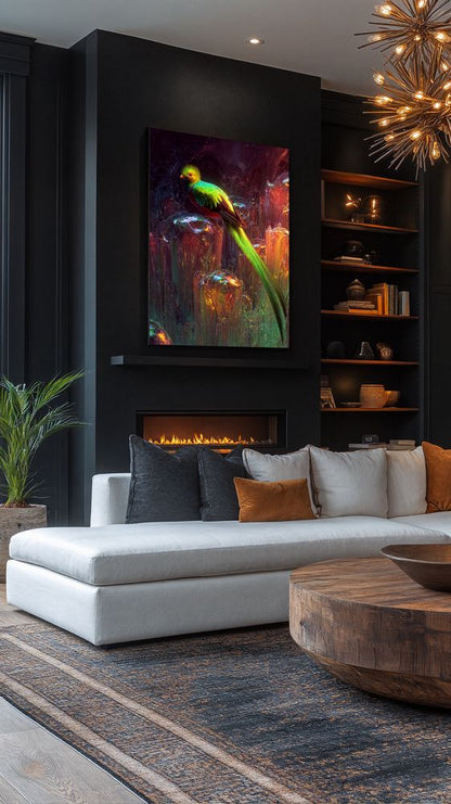Art Print wAIld Life - Perched on Melted Rainbows