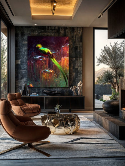 Art Print wAIld Life - Perched on Melted Rainbows
