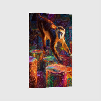 Art Print wAIld Life - Between Mischief and Masterpiece