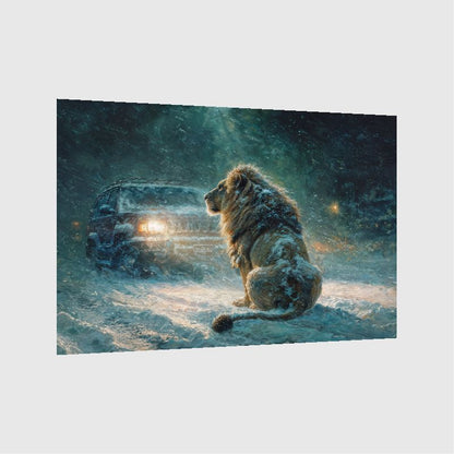 Art Print wAIld Life - King of the Frozen Road