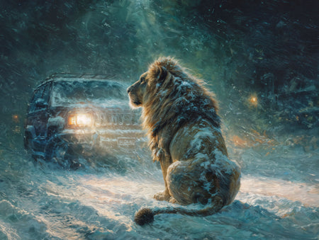 Art Print wAIld Life - King of the Frozen Road