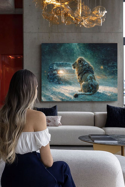 Art Print wAIld Life - King of the Frozen Road