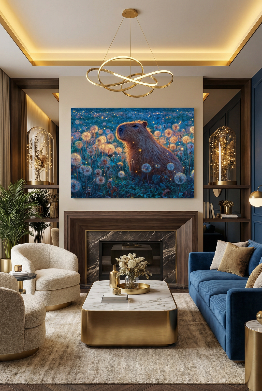 Art Print wAIld Life - Capybara Watches the Stars