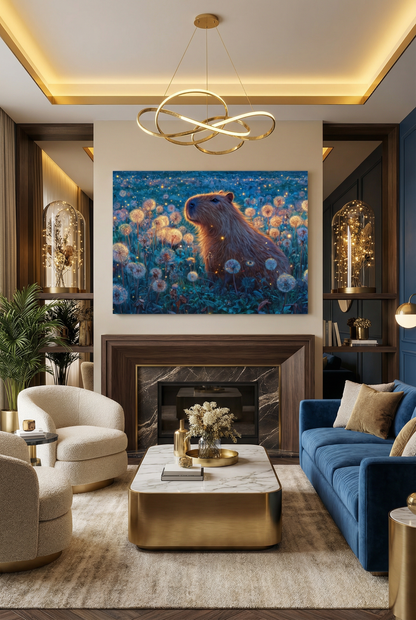 Art Print wAIld Life - Capybara Watches the Stars