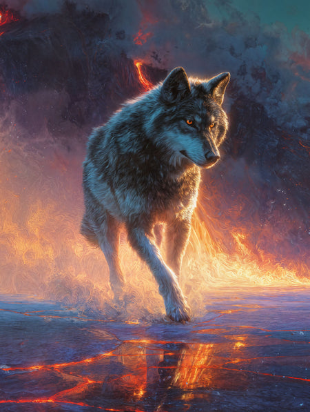 Art Print wAIld Life - Steps Through the Burning World