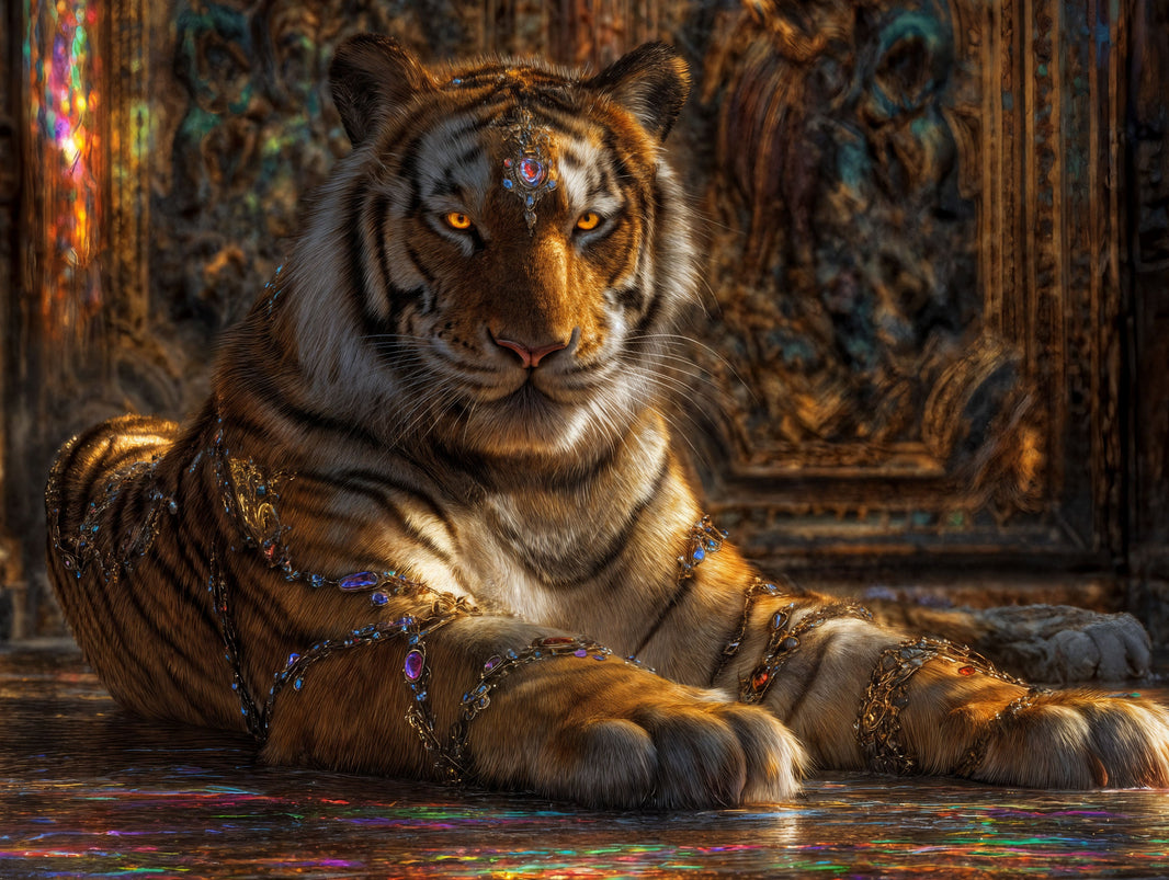 Art Print wAIld Life - Power Draped in Jewels