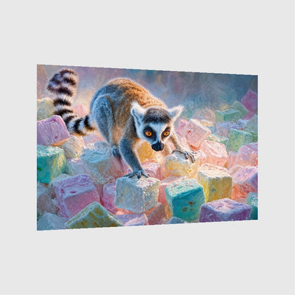 Art Print wAIld Life - A Lemur Among Sugar Dreams