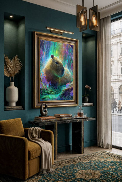 Art Print wAIld Life - The Peaceful Capybara