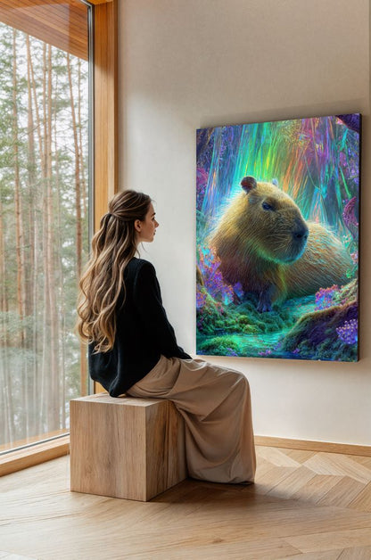 Art Print wAIld Life - The Peaceful Capybara