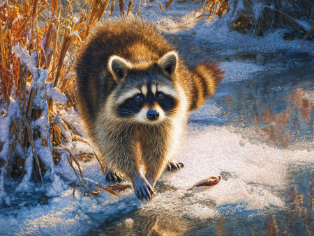 Art Print wAIld Life - The Creekside Raccoon