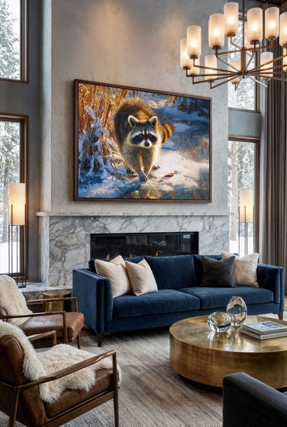 Art Print wAIld Life - The Creekside Raccoon