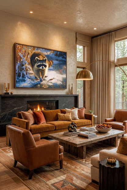 Art Print wAIld Life - The Creekside Raccoon