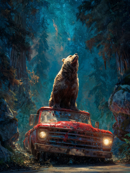Art Print wAIld Life - The King of Lost Roads