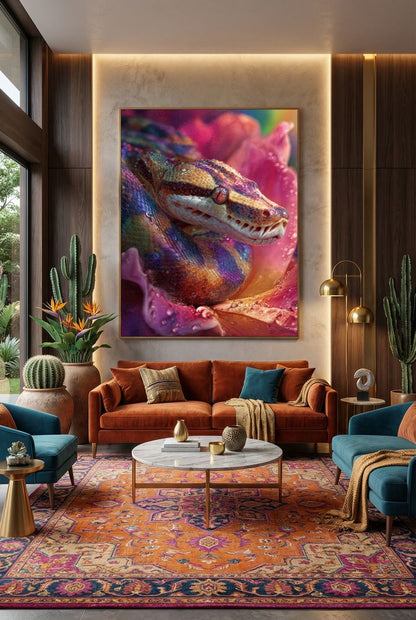 Art Print wAIld Life - The Serpent Among Petals