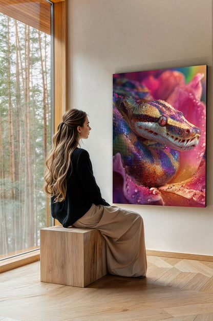 Art Print wAIld Life - The Serpent Among Petals