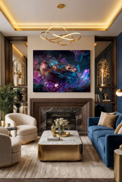 Art Print wAIld Life - The Predator Illuminated by Precious Stones