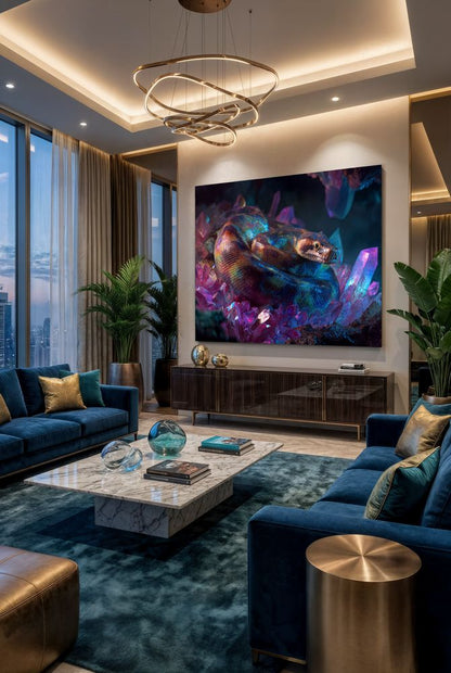 Art Print wAIld Life - The Predator Illuminated by Precious Stones