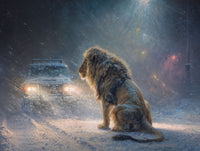 Art Print wAIld Life - A Cold Night Encounter