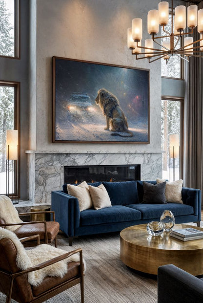 Art Print wAIld Life - A Cold Night Encounter