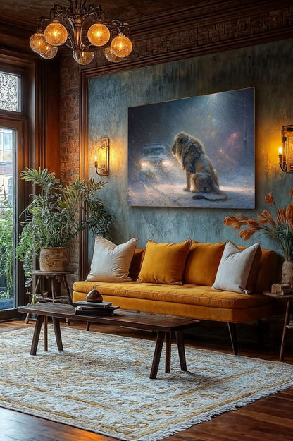 Art Print wAIld Life - A Cold Night Encounter
