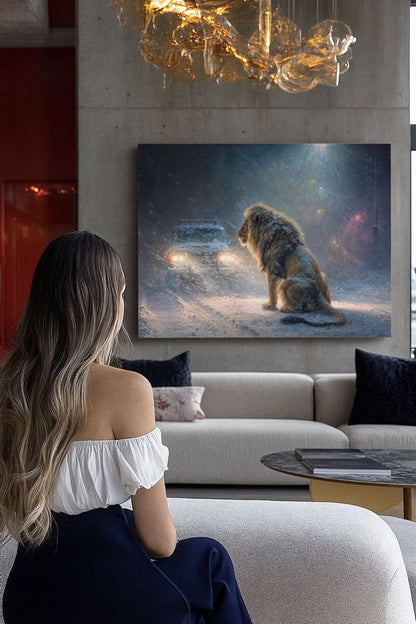 Art Print wAIld Life - A Cold Night Encounter